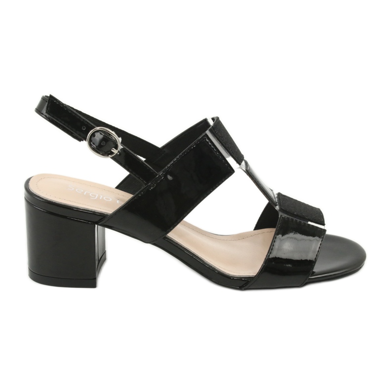 Sandales à talons bas Sergio Leone SK910 le noir