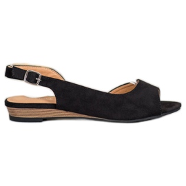 Chaussures confortables en daim VINCEZA noir