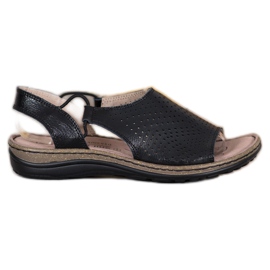 Chaussures confortables en cuir VINCEZA noir