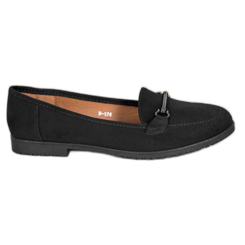 Miss Laura Chaussures en daim noires le noir