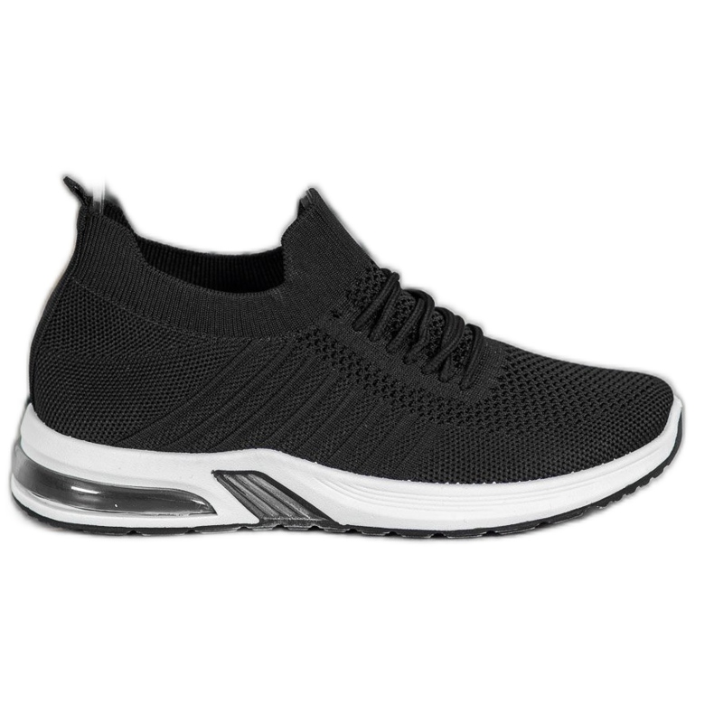 SHELOVET Chaussures textiles noires sur la plate-forme le noir