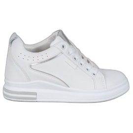 SHELOVET Chaussures blanches à semelle compensée cachée