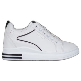 SHELOVET Chaussures blanches à semelle compensée cachée