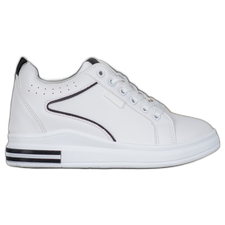 SHELOVET Chaussures blanches à semelle compensée cachée