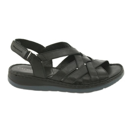 Sandales en cuir confort Caprice 28152 noir