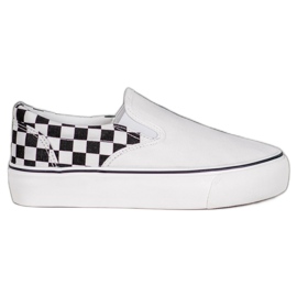 SHELOVET Slipons blancs sur la plate-forme