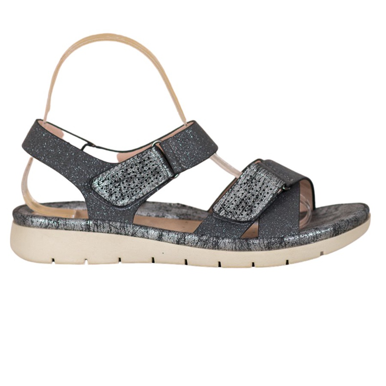 Sandales Velcro VINCEZA le noir gris Sandales Velcro VINCEZA le noir gris