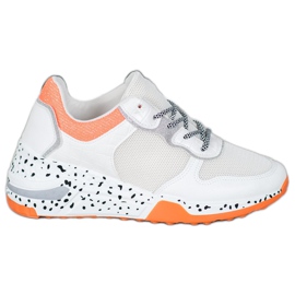 SHELOVET Baskets avec maille blanc