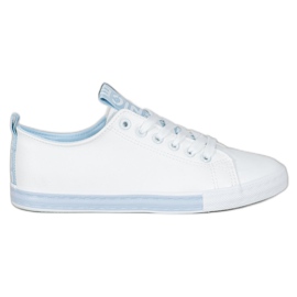 SHELOVET Baskets Avec Eco Cuir Nice blanche SHELOVET Baskets Avec Eco Cuir Nice blanche