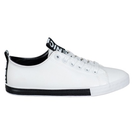 SHELOVET Baskets Avec Eco Cuir Nice blanche SHELOVET Baskets Avec Eco Cuir Nice blanche