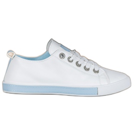 SHELOVET Baskets à empiècements bleus blanc
