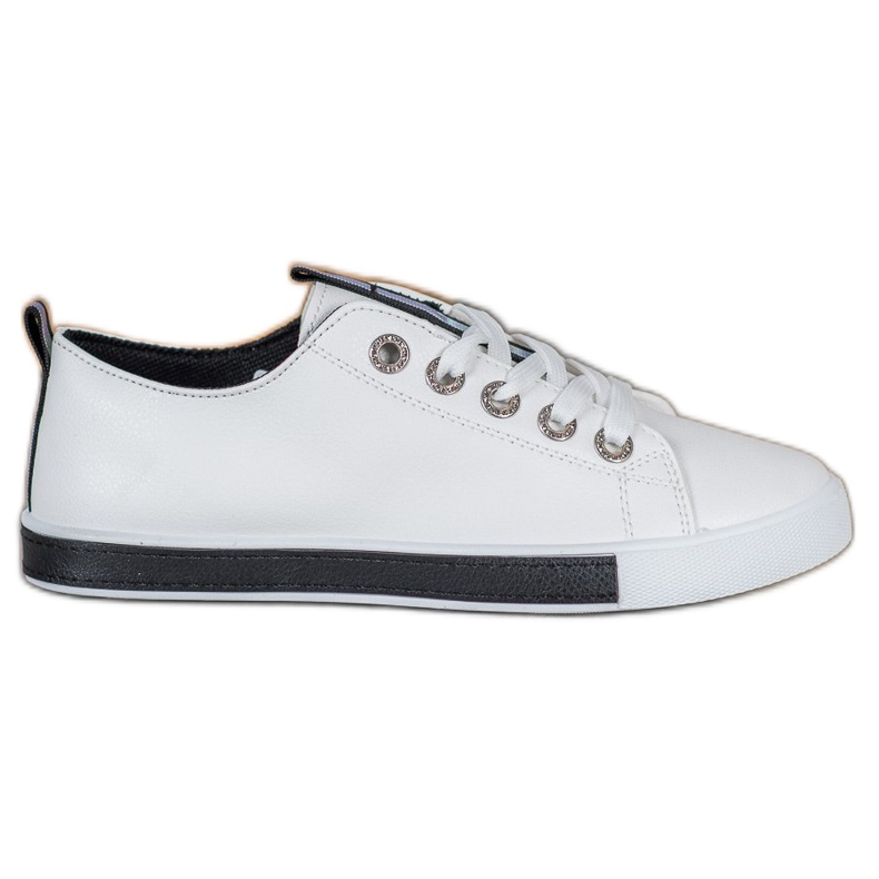 SHELOVET Baskets élégantes en cuir écologique blanche