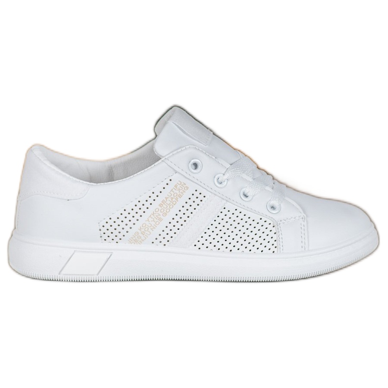 SHELOVET Chaussures de sport blanches à paillettes
