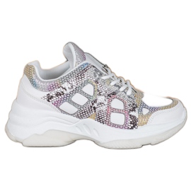 Bona Baskets à empiècements colorés blanche multicolore