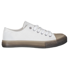 SHELOVET Baskets à semelle colorée blanche