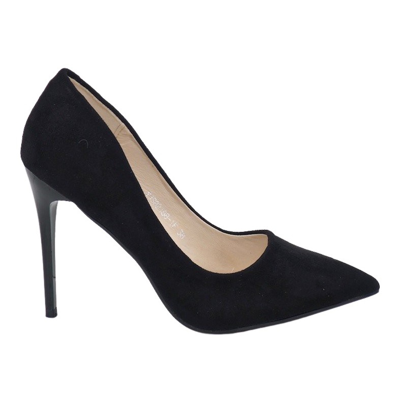 Escarpins classiques noirs en daim écologique YJS82188 le noir