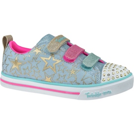 Chaussure Skechers Sparkle Lite-Stars The Limit Jr 314036L-LBMT bleu rose doré