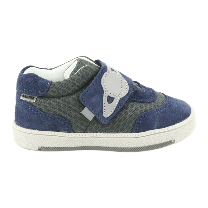 Bartek Chaussures de sport en cuir bleu bébé gris