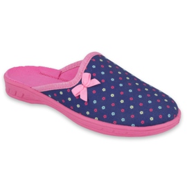 Chaussures enfants colorées Befado 707Y408 bleu marine rose