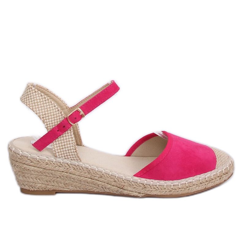 Espadrilles sur compensées fuchsia LLI-3M85 Fuchsia rose