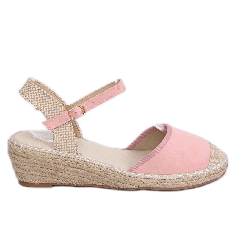 Rose Espadrilles compensées rose LLI-3M85 Rose