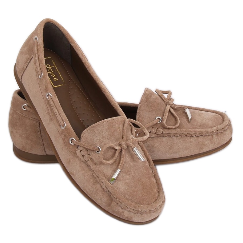 Mocassins femme beige foncé RND / AW20 / 017 Taupe brun