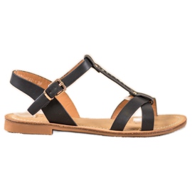 Small Swan Sandales noires élégantes