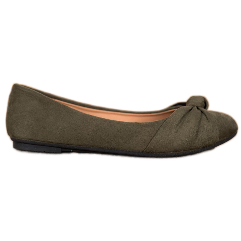 Clowse Ballerines confortables en daim vert