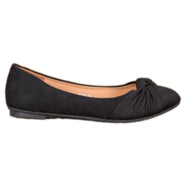 Clowse Ballerines confortables en daim noir