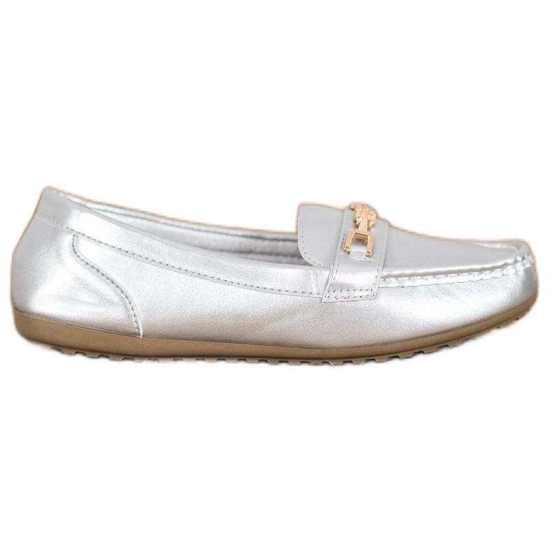 Fama Mocassins élégants en argent Fama Mocassins élégants en argent