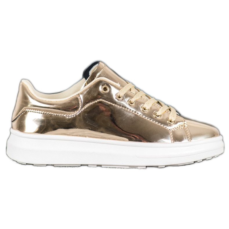 Bona Chaussures brillantes sur la plate-forme jaune