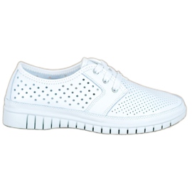 Kylie Richelieus En Cuir Sur La Plateforme blanc