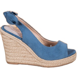 Goodin Sandales espadrilles nouées bleu