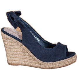 Goodin Sandales espadrilles nouées bleu marine