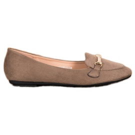 SHELOVET Daim Dans Ballerines brun