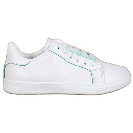 SHELOVET Super chaussures de sport blanche vert