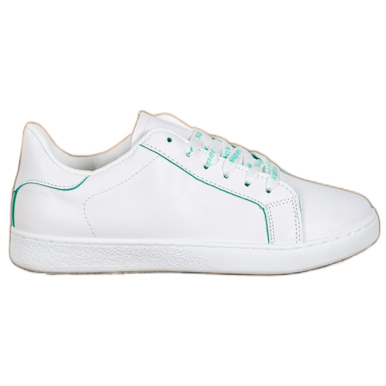 SHELOVET Super chaussures de sport blanche vert