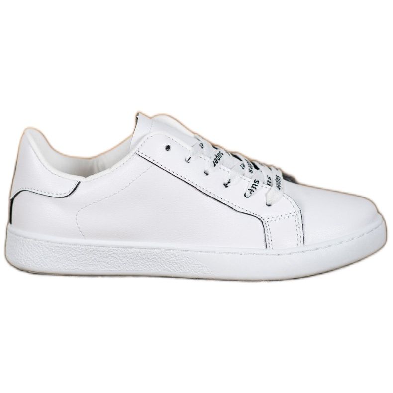 SHELOVET Super chaussures de sport blanche le noir