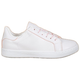 SHELOVET Super chaussures de sport blanc rose