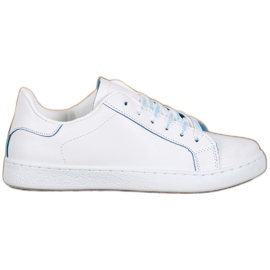 SHELOVET Super chaussures de sport blanc bleu