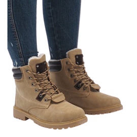 Bottes isolées camel D494C-8 brun