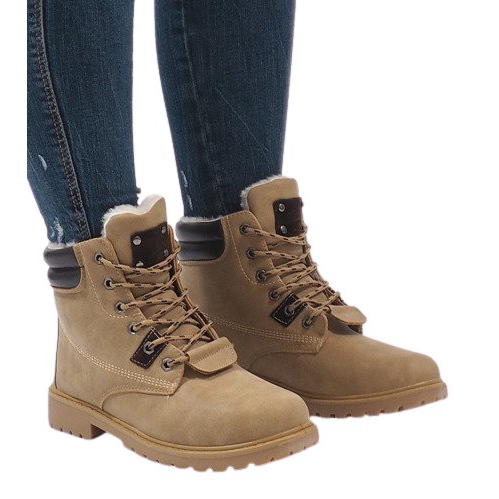 Bottes isolées camel D494C-8 brun