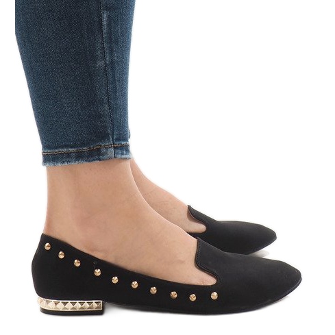 Mocassins ballerines noirs ZHC-980 le noir