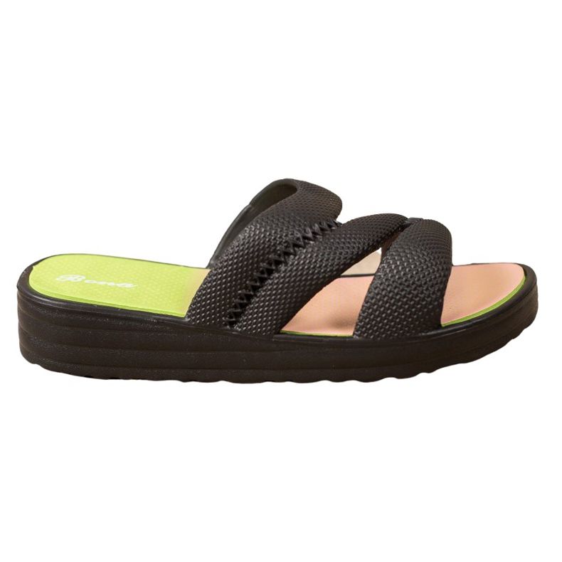 Bona Chaussons noirs confortables le noir