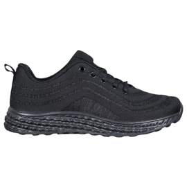 Bona Chaussures textiles légères noir