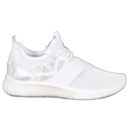 SHELOVET Chaussures de sport avec élastique blanc