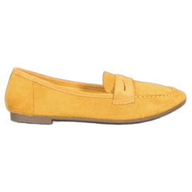 SHELOVET Mocassins décontractés en daim jaune