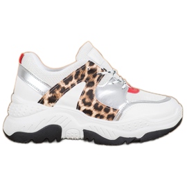 SHELOVET Baskets lacées à la mode blanc