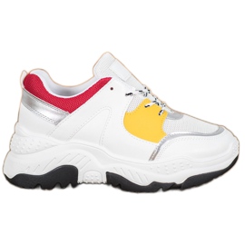 SHELOVET Baskets lacées à la mode blanc