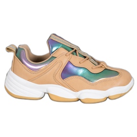 Kylie Chaussures de sport élégantes beige multicolore